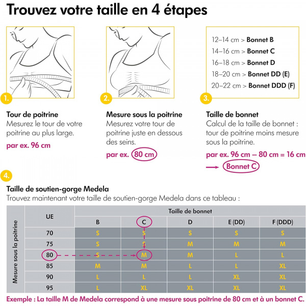 Soutien-gorge d'allaitement 3-en-1 s chair Medela