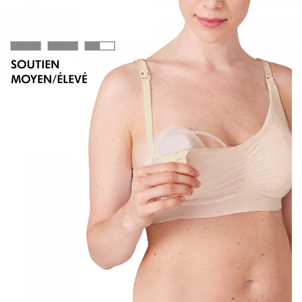 Soutien-gorge d'allaitement 3-en-1 m chair Medela