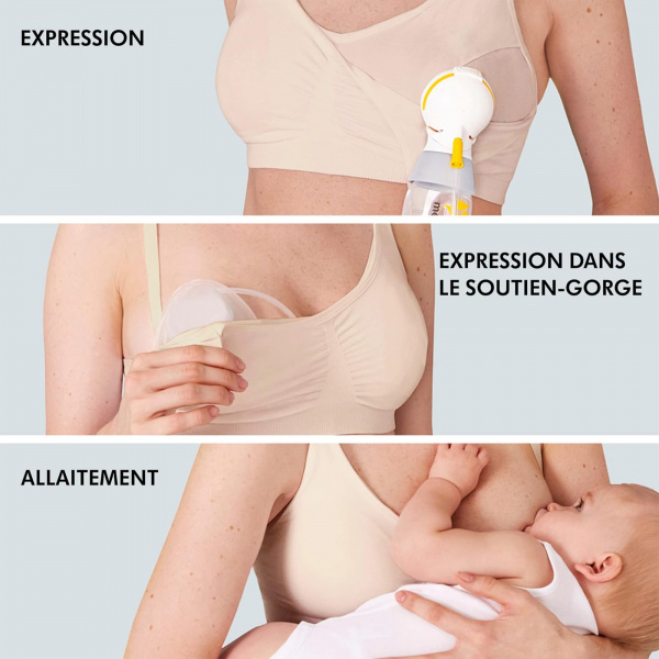 Soutien-gorge d'allaitement 3-en-1 xl chair Medela