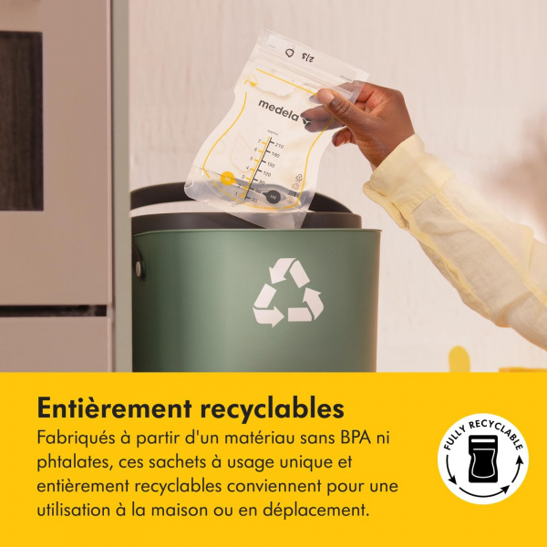 Sachets de conservation pour lait maternel - 25 pièces Medela