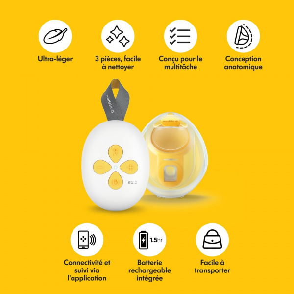 Tire-lait électrique solo mains-libres Medela