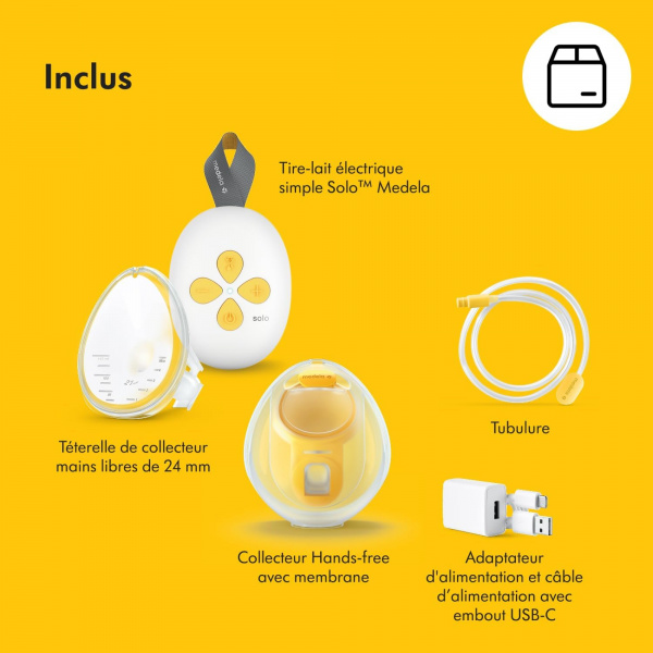 Tire-lait électrique solo mains-libres Medela