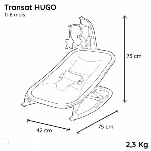 Transat bébé hugo avec mobile d'éveil Migo
