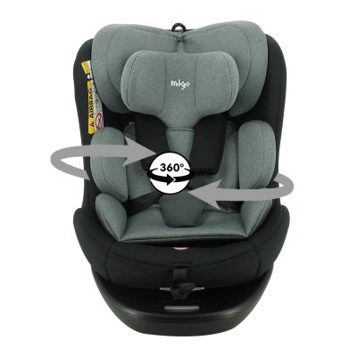 SIÉGE AUTO PIVOTANT 360° ISOFIX GRIS – MON BEBE - CoinBébé