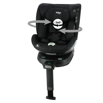 MIGO Siège auto pivotant softy 360° isofix noir i-size