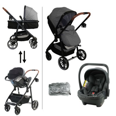 MIGO Poussette duo kiara + siège auto ovo gris