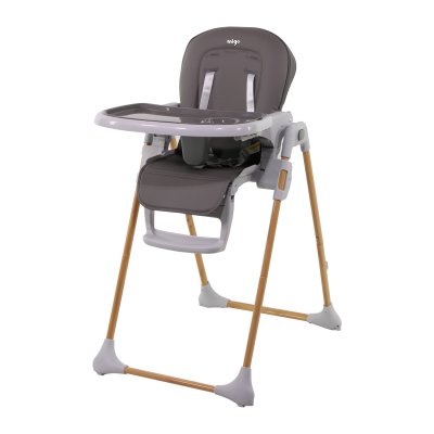 MIGO Chaise haute emma gris et bois