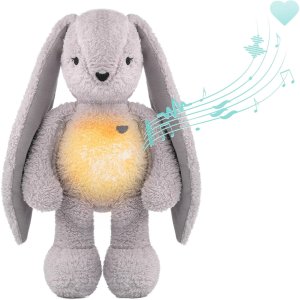 Peluche bunny gris 5 en 1 avec lumière Myhummy
