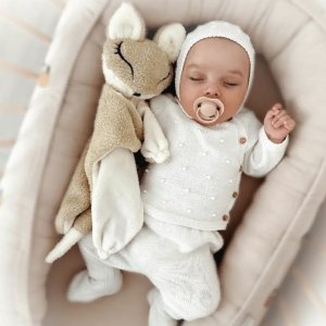 Doudou renard 5 en 1 veilleuse et bruits blancs Myhummy