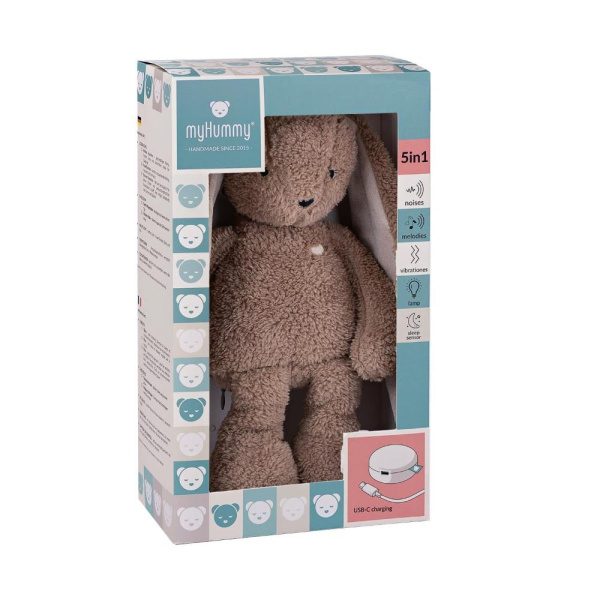 Peluche bunny marron 5 en 1 avec lumière Myhummy
