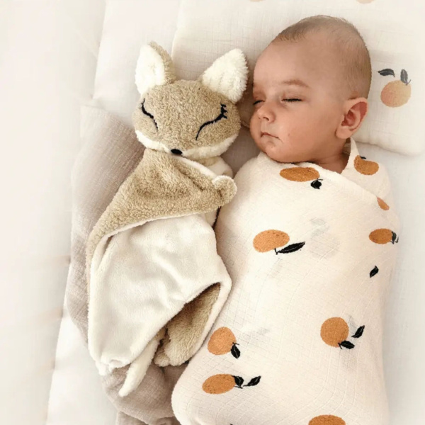 Doudou renard 5 en 1 veilleuse et bruits blancs Myhummy
