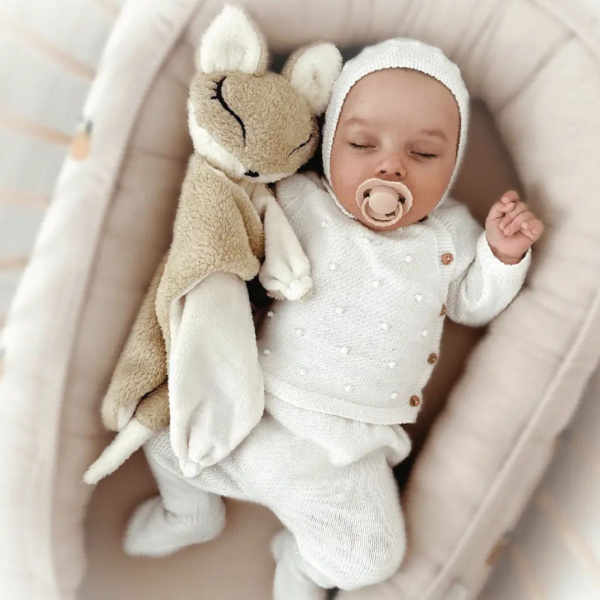 Doudou renard 5 en 1 veilleuse et bruits blancs Myhummy
