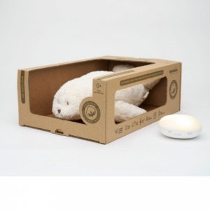 Phoque magique blanc polaire – peluche bio avec veilleuse Moonie