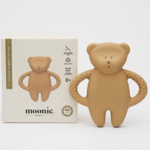 Anneau de dentition en caoutchouc naturel cappuccino Moonie