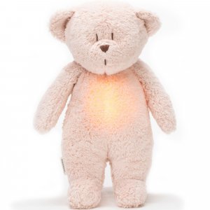 Peluche veilleuse ours nature bio rose blush Moonie