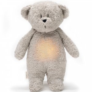 Peluche veilleuse ours nature bio gris minéral Moonie