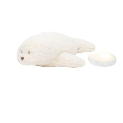 Phoque magique blanc polaire – peluche bio avec veilleuse