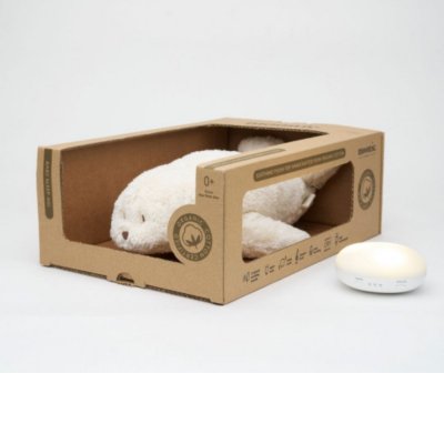 Phoque magique blanc polaire – peluche bio avec veilleuse