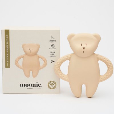 Anneau de dentition ourson en caoutchouc naturel sable