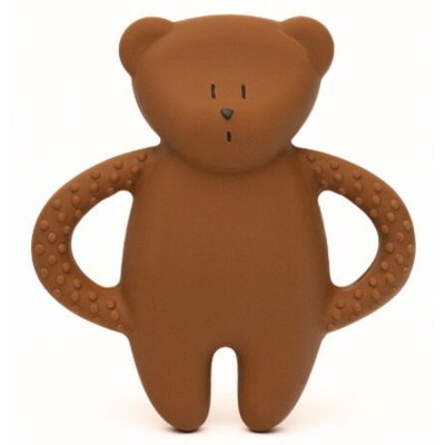 Anneau de dentition en caoutchouc naturel caramel