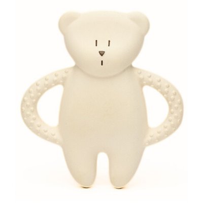 Anneau de dentition en caoutchouc naturel blanc polaire