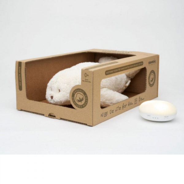 Phoque magique blanc polaire – peluche bio avec veilleuse Moonie