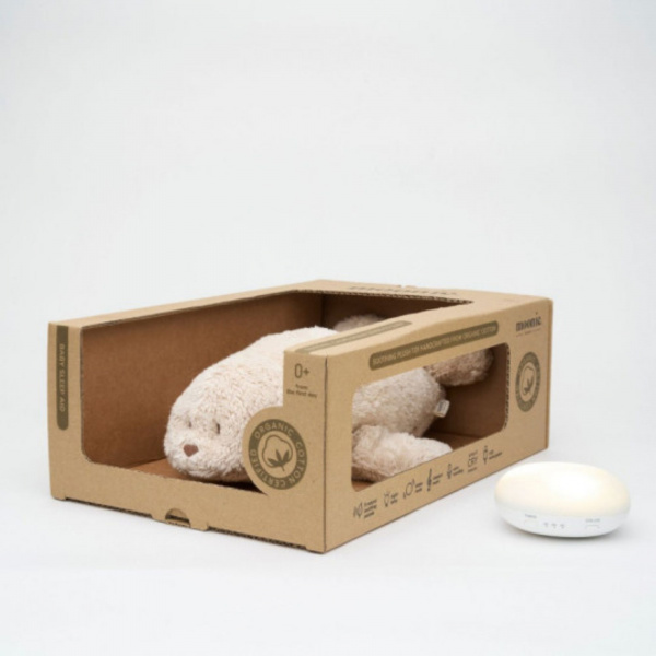 Phoque magique blanc polaire – peluche bio avec veilleuse Moonie