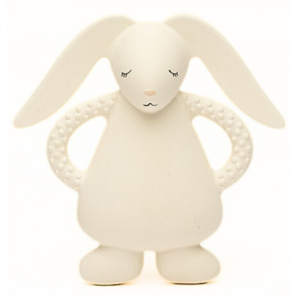 Anneau de dentition lapin en caoutchouc naturel crème Moonie