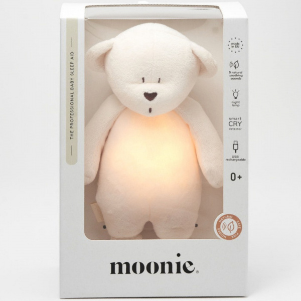 Anneau de dentition lapin en caoutchouc naturel crème Moonie