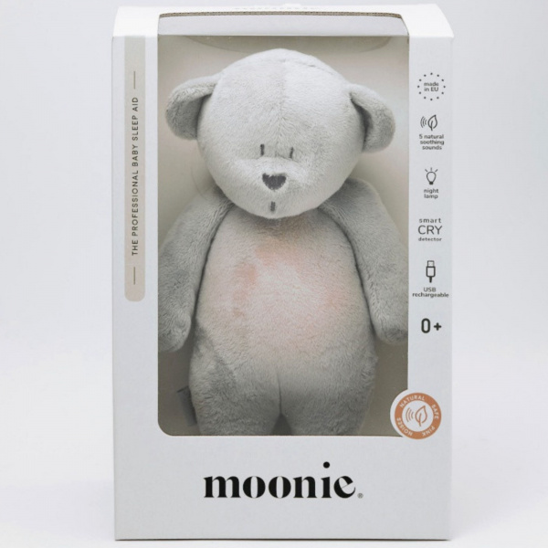Peluche veilleuse ours gris Moonie
