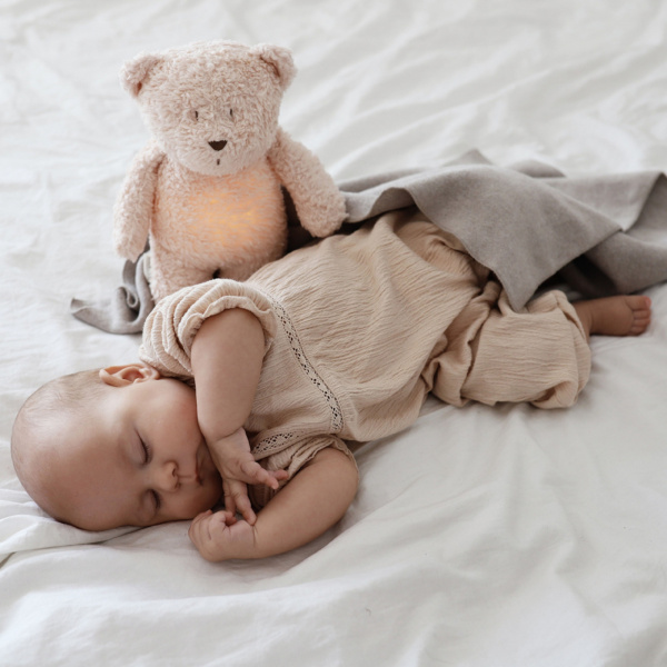 Peluche veilleuse ours nature bio sable Moonie