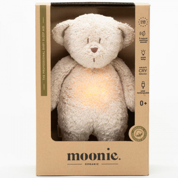 Peluche veilleuse ours nature bio sable Moonie