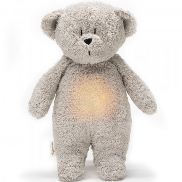 Peluche veilleuse ours nature bio gris minéral Moonie