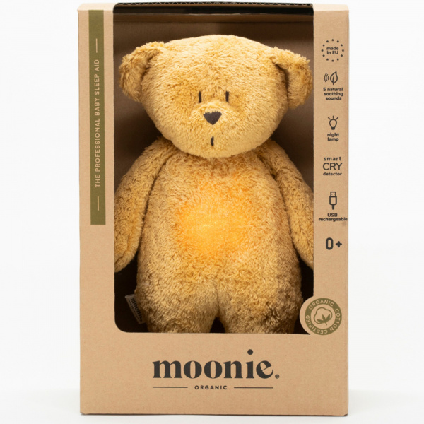 Peluche veilleuse ours nature bio miel Moonie