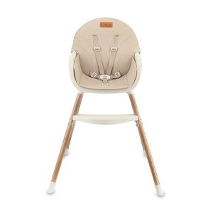 Chaise haute bébé évolutive beige Momi
