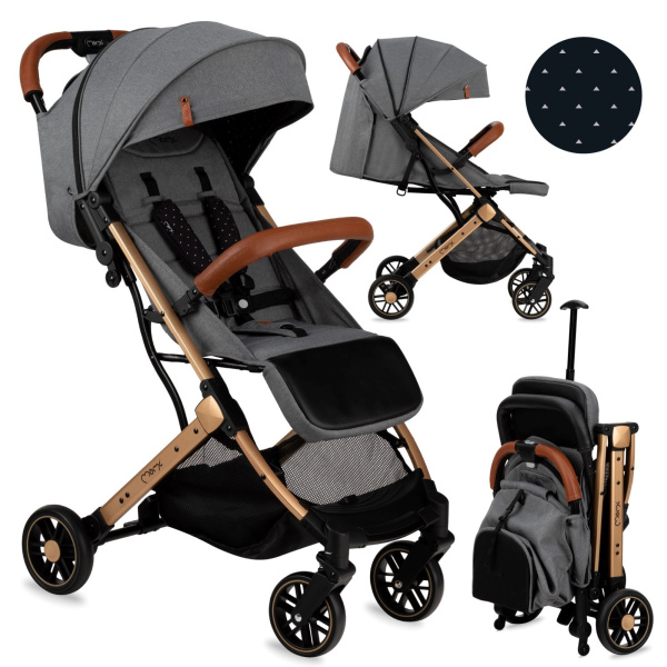 Poussette estelle gris et or Momi