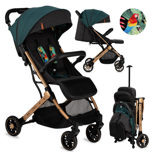 Poussette estelle vert et or Momi