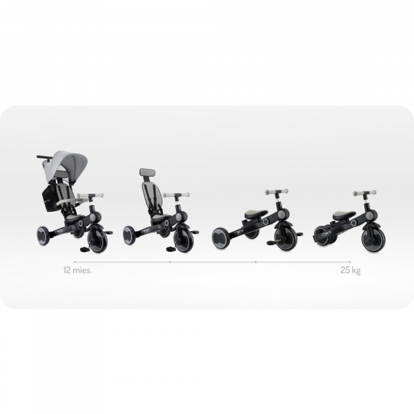 Tricycle 4 en 1 pliable solivia gris Momi