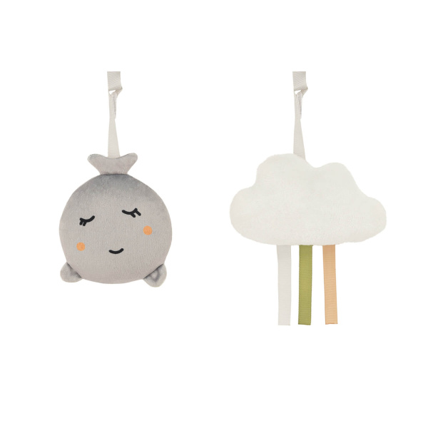 Transat balancelle 2-en-1 lapis gris clair Momi