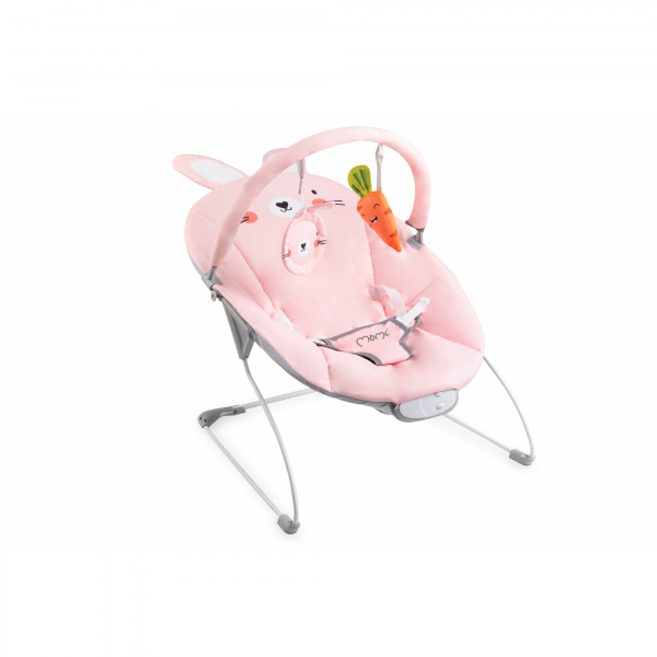 Transat bébé musical glossy lapin rose Momi
