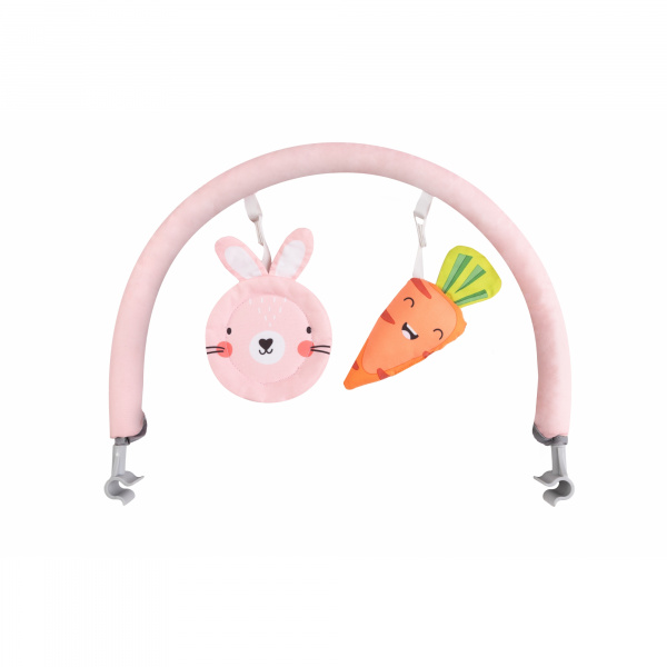 Transat bébé musical glossy lapin rose Momi