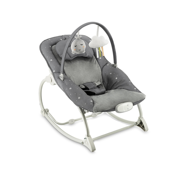 Transat balancelle 2-en-1 lapis gris foncé Momi
