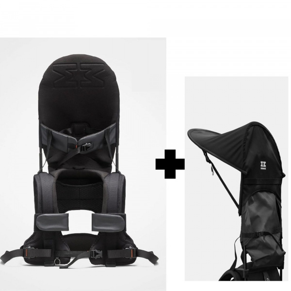Porte bébé d'épaule g5 black core + pare soleil pour porte bébé d'épaule g5 black Minimeis