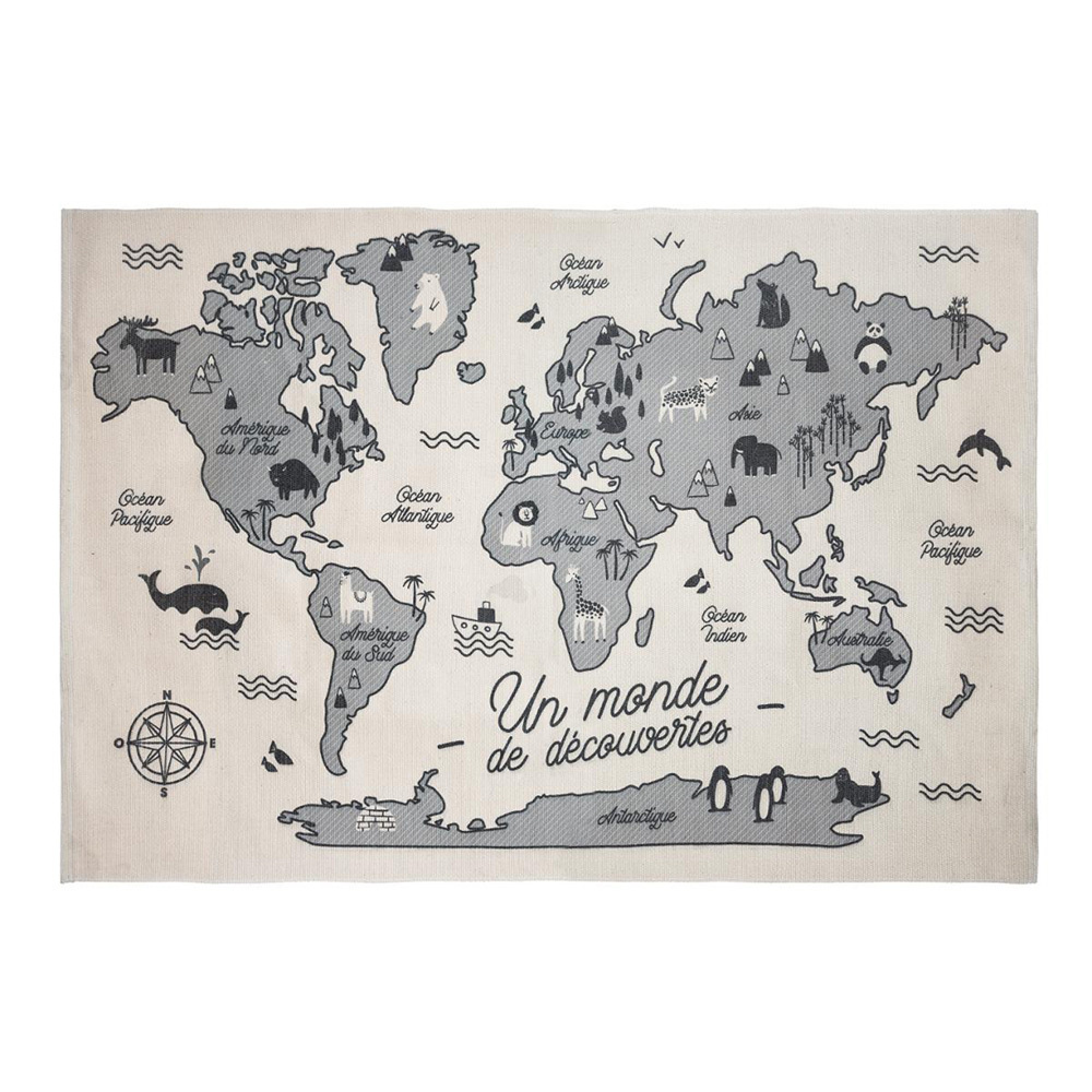 Tapis De Chambre Carte De Monde 100x150xm De Atmosphera For Kids Sur Allobebe