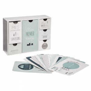 Coffret naissance 6 tiroirs avec cartes étapes - modèle aléatoire Atmosphera for kids