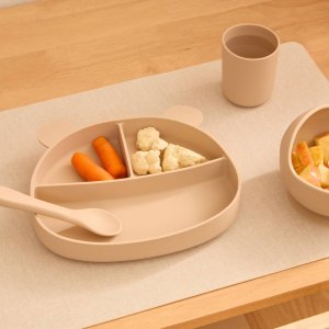 Set repas enfant 4 pièces en silicone ours Atmosphera for kids