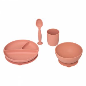 Coffret repas 4 pièces silicone terracotta Atmosphera for kids
