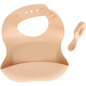 Set bavoir et cuillère yum - beige Atmosphera for kids