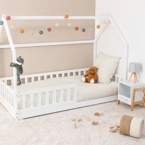 Lit cabane bosco 90 x 190 cm blanc Atmosphera for kids