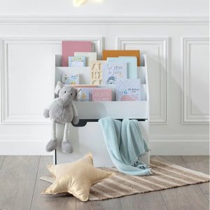 Bibliothèque avec bac à roulettes - blanche Atmosphera for kids